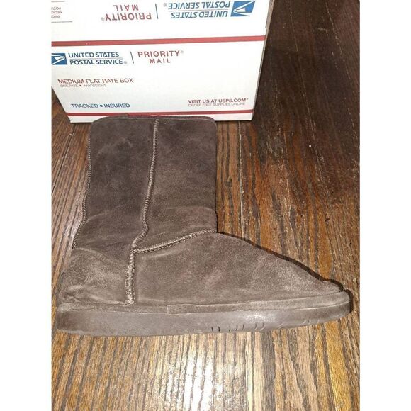 Size 7 Bearpaw 612W-Emma Tall Suede Sheepskin Lined Wool Boots - Picture 3 of 12